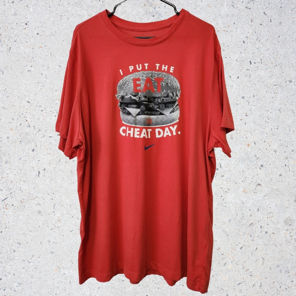 Nike Dri Fit Athletic Tee Cheatday Shirt Size XXL